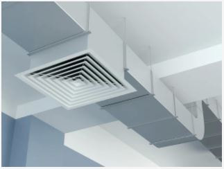 Office industrial duct with vent point directly to the floor 
